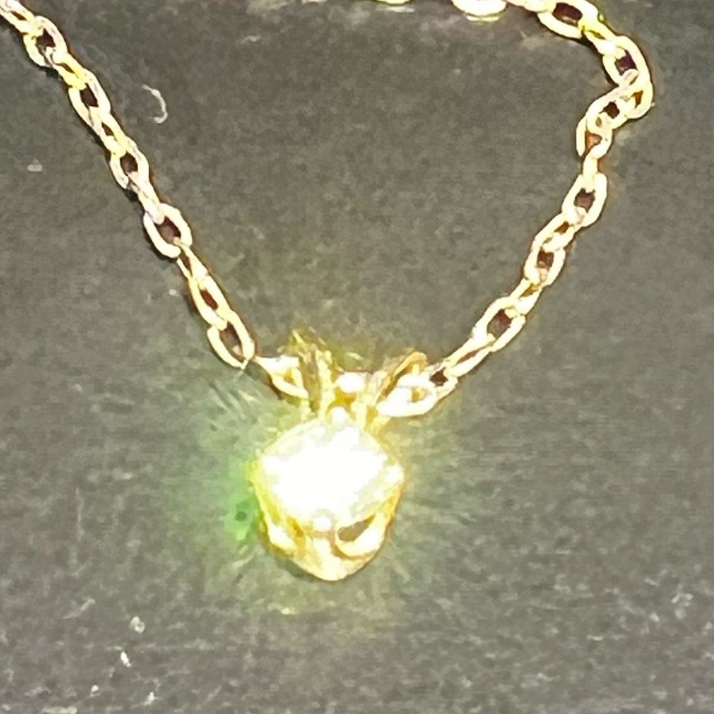 Elegant Vintage Gold Natural Diamond Pendant 0.25-0.3 Ct - Picture 4 of 15